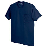 AITOZ（アイトス） ユニセックス 大きいサイズ 半袖Tシャツ（ポケット付） ネイビー 6L AZ-10576 1着（直送品）