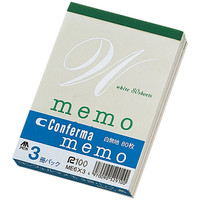 日本ノート　メモ3冊パック（白無地）　ME6　1セット（30冊：3冊入×10袋）