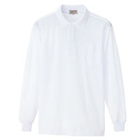 AITOZ（アイトス） ユニセックス 大きいサイズ 長袖ポロシャツ ホワイト 4L AZ-7614 1着（直送品）