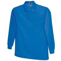 AITOZ（アイトス） ユニセックス 大きいサイズ 長袖ポロシャツ ブルー 4L AZ-7614 1着（直送品）