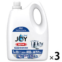 ジョイ JOY W除菌 食器用洗剤 業務用 詰め替え4L 1箱（3個入） P&G
