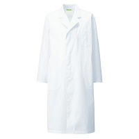 KAZEN メンズ診察衣S型長袖（ドクターコート） 医療白衣 ホワイト シングル 3L 110-30（直送品）