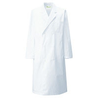 KAZEN メンズ診察衣W型長袖（ドクターコート） 医療白衣 ホワイト ダブル L 115-30（直送品）