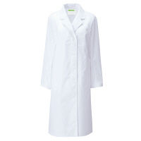 KAZEN レディス診察衣S型長袖（ドクターコート） 医療白衣 ホワイト シングル 3L 120-70（直送品）