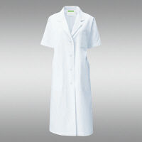 KAZEN レディス診察衣S型半袖 ホワイト シングル 4L 122-30（直送品）