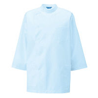 KAZEN メンズ医務衣七分袖 （メンズケーシー） 医療白衣 サックスブルー（水色） 3L 130-71（直送品）