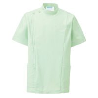 KAZEN メンズジャケット半袖（医務衣 メンズケーシー） 医療白衣 ミントグリーン 5L 253-22（直送品）