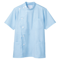 住商モンブラン ケーシー（メンズ・半袖） 医務衣 医療白衣 サックスブルー（水色） L 52-604（直送品）
