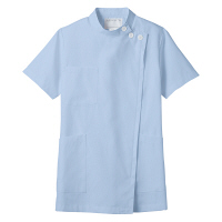 住商モンブラン レディス医務衣（ケーシージャケット） ナースジャケット 医務衣 医療白衣 半袖 サックスブルー（水色） LL 72-366（直送品）