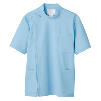 住商モンブラン ケーシー（メンズ・半袖） 医務衣 医療白衣 サックスブルー（水色） LL 72-704（直送品）