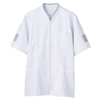 住商モンブラン ジャケット（メンズ・半袖） 医務衣 医療白衣 白/グレー 3L 72-846（直送品）