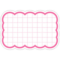 ササガワ タカ印 抜型カード 波四角 中 ピンク 16-4153 1箱（50枚入×5冊）（取寄品）