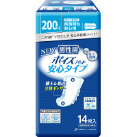 ポイズ メンズパッド 安心タイプ 200cc 30cm 尿モレが気になる方 1パック (14枚) 尿漏れパッド 日本製紙クレシア