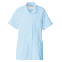 AITOZ（アイトス） センターチュニック（女性用） ナースジャケット 医療白衣 半袖 サックス L 861341-007（直送品）