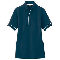 AITOZ（アイトス） サイドポケット半袖ポロシャツ 介護ユニフォーム 男女兼用 ネイビー L AZ7668-008