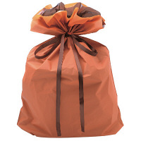 ササガワ 巾着袋 オレンジ 特大 1P 50-4663 1セット（5枚入）（取寄品）