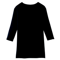 自重堂 七分袖インナーTシャツ 男女兼用 ブラック SS WH90029（取寄品）