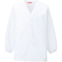 KAZEN（カゼン） 男性用衿なし調理衣長袖 ホワイト 4L 320-30 1着（直送品）