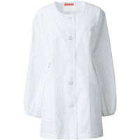 KAZEN（カゼン） レディス調理衣長袖 ホワイト 4L 740-30 1着（直送品）