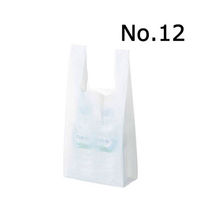 国産レジ袋　乳白　12号　1セット（12000枚：1000枚入×12箱）　福助工業  オリジナル