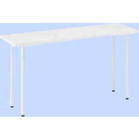 プラス フラットテーブル  ホワイト  幅1400×奥行400×高さ700mm  1台（2梱包）（直送品）
