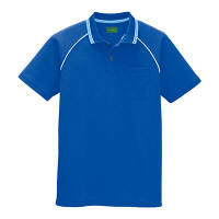 AITOZ（アイトス） ユニセックス 制電半袖ポロシャツ ブルー M AZ-50005 1着（直送品）