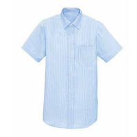AITOZ（アイトス） ユニセックス 小さいサイズ 半袖ボタンダウンシャツ ヘリンボーン サックス 3S AZ-50404（直送品）