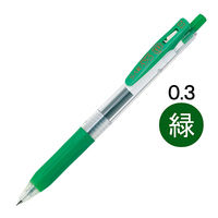 ゲルインクボールペン サラサクリップ 0.3mm 緑 10本 JJH15-G ゼブラ