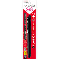 ゼブラ　ゲルインク多色多機能ボールペン　サラサ2+S　0.5mm　2色+シャープ　ダークブラック軸　P-SJ2-DBK　2本　（直送品）