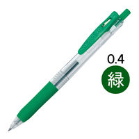 ゲルインクボールペン サラサクリップ 0.4mm 緑 10本 JJS15-G ゼブラ