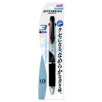 三菱鉛筆uni ジェットストリーム ボールペン 透明軸 3色 1.0mm SXE3-400-10 3本 　（直送品）