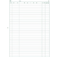 A4歯科診療録　2号紙　緑刷　71803　1パック（100枚入）　ダイオーミウラ