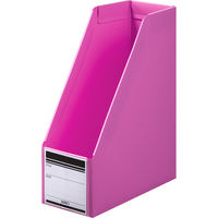 ボックスファイル組み立て式　A4タテ　10冊　PP製　ピンク　セリオ