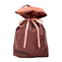 ササガワ 巾着袋 ブラウン 大 【クリスマス】 50-3561 1包（50枚）袋入（取寄品）