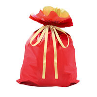 ササガワ 巾着袋 レッド 特大 【クリスマス】 50-3659 1包（50枚）袋入（取寄品）
