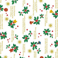 ササガワ 包装紙 ホーリーデコ 全判 【クリスマス】 49-4024 1包（50枚）袋入（取寄品）