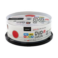 TEON、HIDISC DVD-R データ用 20枚 スピンドルケース ホワイトワイド TYDR47JNPW20SP（直送品）