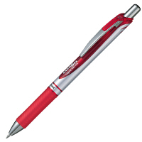 ぺんてる ボールペン ゲルインク ノック式 ENERGEL（エナージェル） 0.7mm 赤 BL77-B 1セット（5本入り）（直送品）
