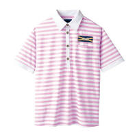 WSP（ダブルエスピー） ユニセックス ポロシャツ（ワッペン付：67210) ピンク 65326