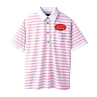 WSP（ダブルエスピー） ユニセックス ポロシャツ（ワッペン付：67201) ピンク 65326