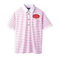 WSP（ダブルエスピー） ユニセックス ポロシャツ（ワッペン付：67201) ピンク 65326