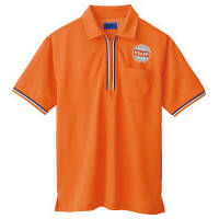 WSP（ダブルエスピー） ユニセックス ポロシャツ（ワッペン付：67199) オレンジ 65204