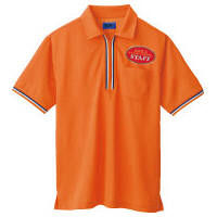 WSP（ダブルエスピー） ユニセックス ポロシャツ（ワッペン付：67201) オレンジ 65204