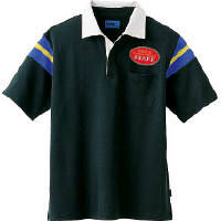 WSP（ダブルエスピー） ユニセックス 半袖ポロシャツ（ワッペン付：67201) ブラック 65150