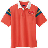 WSP（ダブルエスピー） ユニセックス 半袖ポロシャツ（ワッペン付：67201) オレンジ 65157