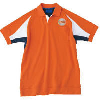 WSP（ダブルエスピー） ユニセックス ポロシャツ（ワッペン付：67199） オレンジ L 65054（直送品）