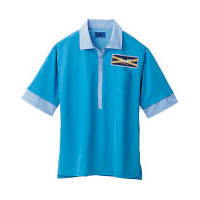 WSP（ダブルエスピー） ポロシャツ（ワッペン付：67210) ブルー 65211