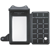 サンワサプライ 小物ポケット付きスマートフォン用防水ケース ブラック 防水対応（IP8X相当）/5.5インチまで対応 PDA-AS1WP
