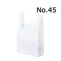 国産レジ袋　乳白　45号　1セット（12000枚：1000枚入×12箱）　福助工業  オリジナル