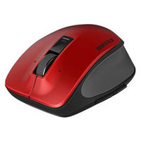 バッファロー 無線（ワイヤレス）マウス（静音） Premium Fitマウス レッド ブルーLED式/5ボタン/静音タイプ/横スクロール BSMBW500MRD